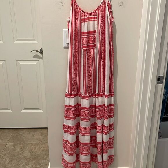 Velvet By Graham & Spencer maxidress sundress  red/white size Small - Picture 2 of 11